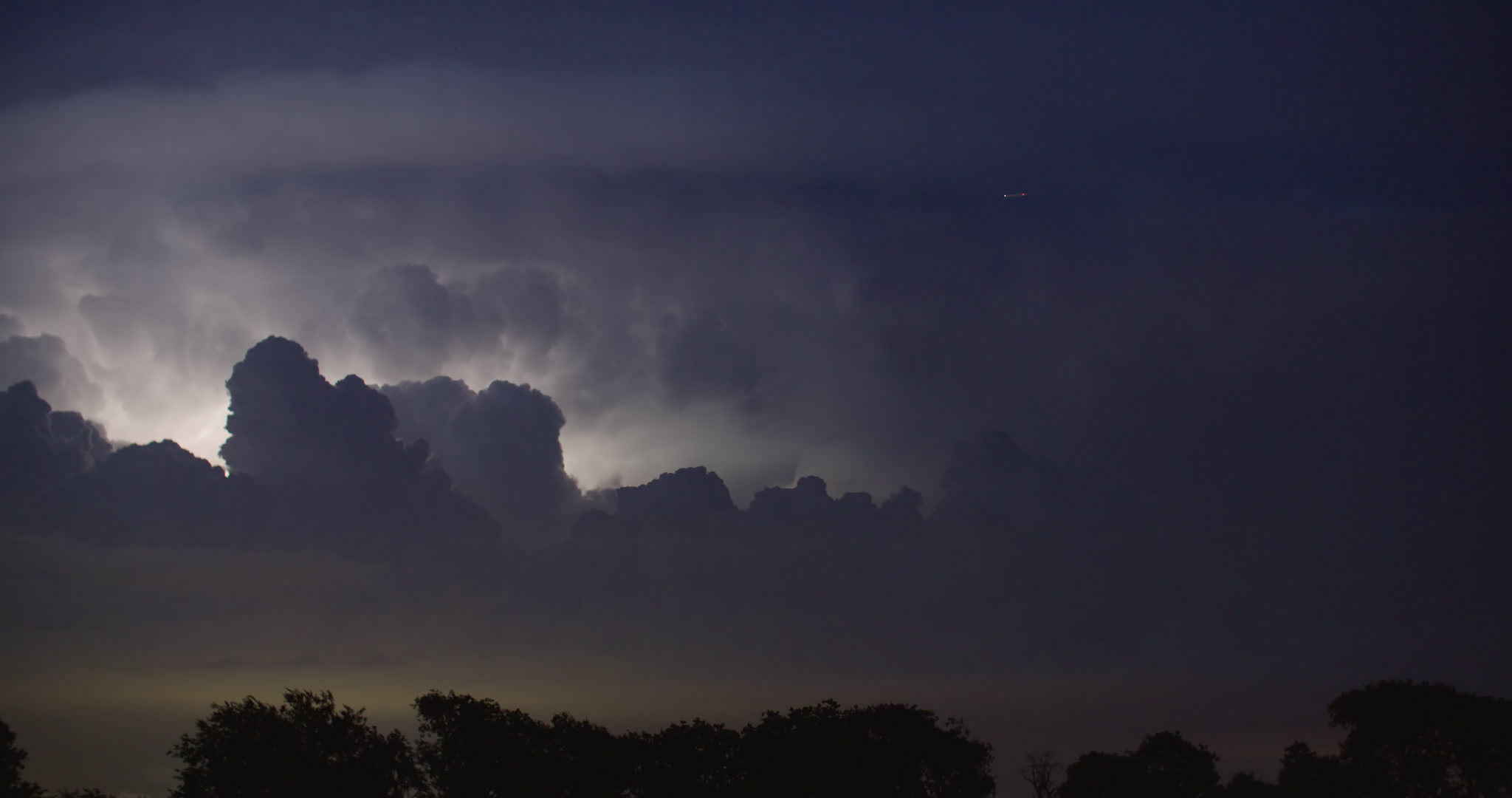 4K Storm Clouds - Thunderstorm, continuous lightning, dusk, time-lapse. Cinematographer: Martin Lisius.