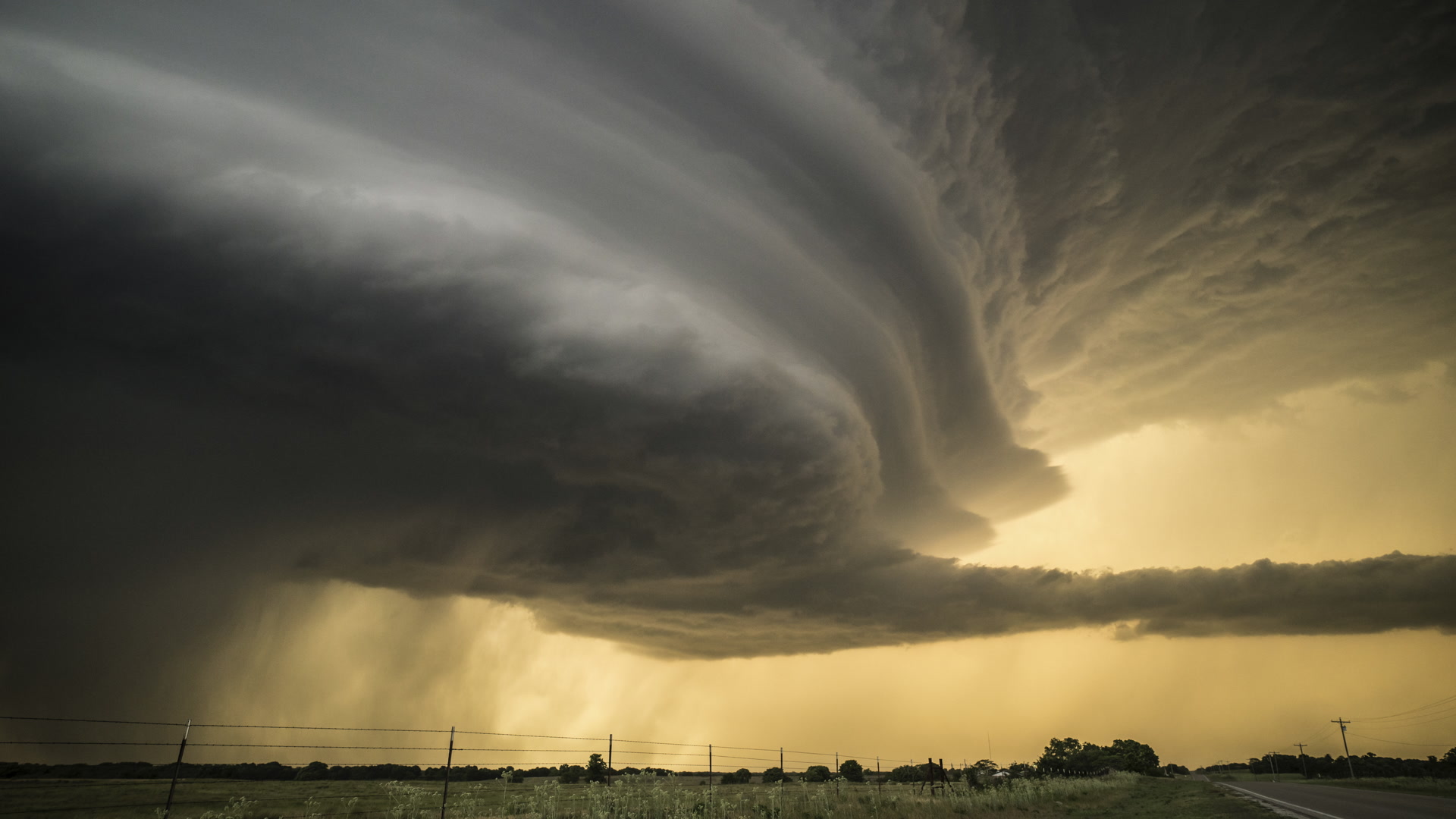 8K video - Exceptional supercell thunderstorm with lightning at sunset,  time-lapse. Rubottom, OK. Cinematographer: Martin Lisius. Need more storms on 8K? Contact us.