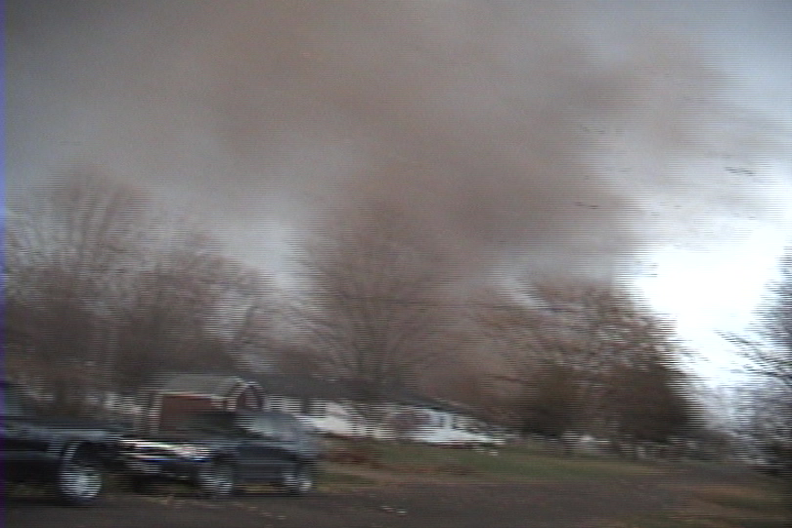 Tornado passes behind house, man yells for dog, Woodward, Iowa.